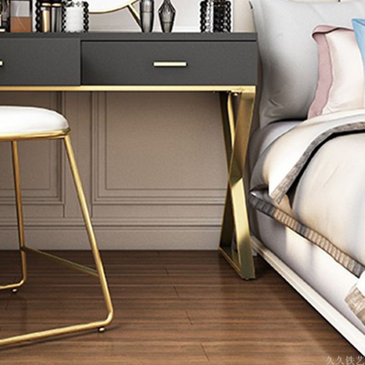 Glam 29.52 " Height 2-Drawer Makeup Table Wooden Vanity Stool