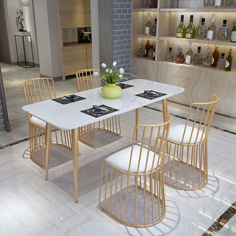 Glam Style 1/4/5 Pieces Dining Set Marble Table Kitchen Set for Dining Room Clearhalo 'Dining Room Sets' 'Dining Tables & Seating' 'dining_room_set' 'furn' 'furn_dining_room_set' 'Furniture' 'furniture_dining_room_set' 'Kitchen & Dining Furniture' 'kitchen&dining_furn' 'kitchen' 1200x1200_a78ea46c-61a0-4913-89bd-d4147a250d5f