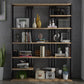 Industrial Style Bookshelf Open Shelf Vertical Metal Shelf with Rectangular Shelves Clearhalo 'Bookcases' 'Furniture' 'furniture_bookcases' 'kitchen' 'kitchen_bookcases' 'Living Room Furniture' 'Office Furniture' 1200x1200_a78f1ed8-d777-4cad-8551-6d9a1c10e70a