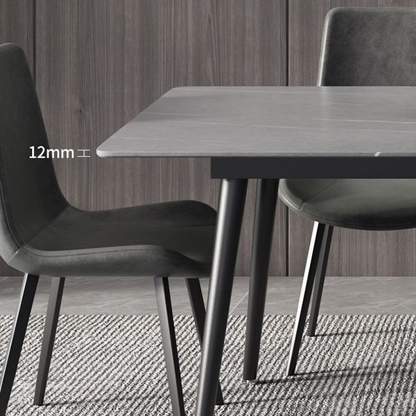 Middeleeuwse moderne stenen eettafel 4 poten eettafel voor keuken