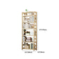 Natural Contemporary Style Standard Bookshelf 9.8-inch W Solid Wood Bookcase