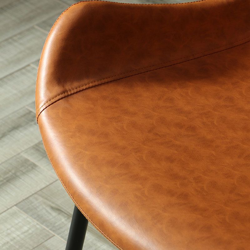 Industrial Design Faux Leather Side Chair Solid Back Chair for Home Clearhalo 'Dining Chairs' 'Dining Tables & Seating' 'dining_chair' 'furn' 'furn_dining_chair' 'Furniture' 'furniture_dining_chair' 'Kitchen & Dining Furniture' 1200x1200_a7917a5f-9e94-4524-9beb-eb30095f44a8