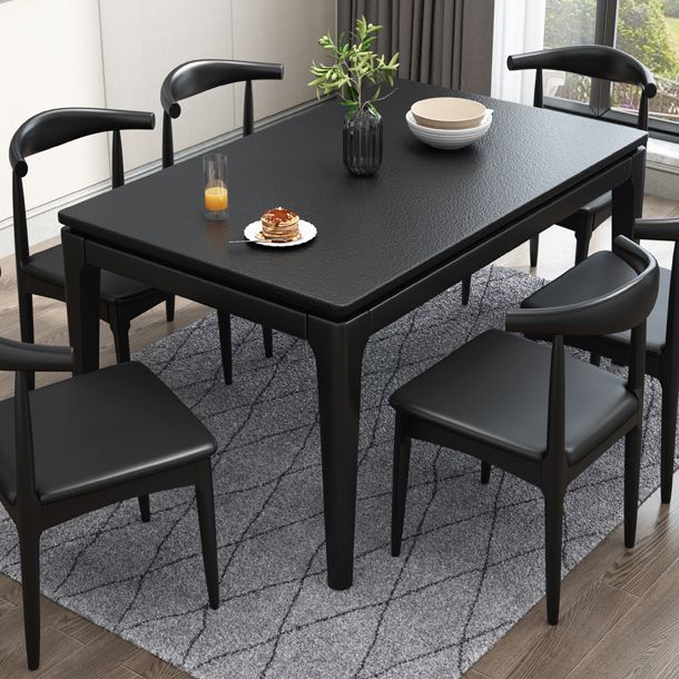 4-foot Stone Furniture Midcentury Style Rectangle Dining Table for Indoor Clearhalo ' dining_table' 'Dining Tables & Seating' 'Dining Tables' 'furn' 'furn_dining_table' 'Furniture' 'furniture_dining_table' 'Kitchen & Dining Furniture' 'kitchen&dining_furn' 'kitchen' 'kitchen_dining_table' 1200x1200_a79297b4-cbbc-48fe-9151-652b344e050a