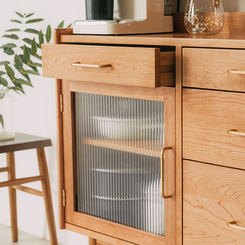 Moderne pino da pino da pino porte in vetro a buffet per sala da pranzo