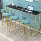 Stone Top Bar Table Traditional Luxury Rectangle Bar Table with Gold Trestle Base Clearhalo 'Bar Furniture' 'Bar Tables' 'bar_tables' 'furn' 'furn_bar_tables' 'Furniture' 'furniture_bar_tables' 'Kitchen & Dining Furniture' 1200x1200_a792fa6a-d020-42ad-afd4-d03876e8f4f1