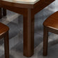 Round Stone Top Dining Table Drop-Leaf Dinner Room Kitchen Table with Wood Base Clearhalo 'Dining Tables & Seating' 'Dining Tables' 'dining_table' 'furn' 'furn_dining_table' 'Furniture' 'Kitchen & Dining Furniture' 1200x1200_a793d39e-c571-45d9-ab01-5abd22abb092