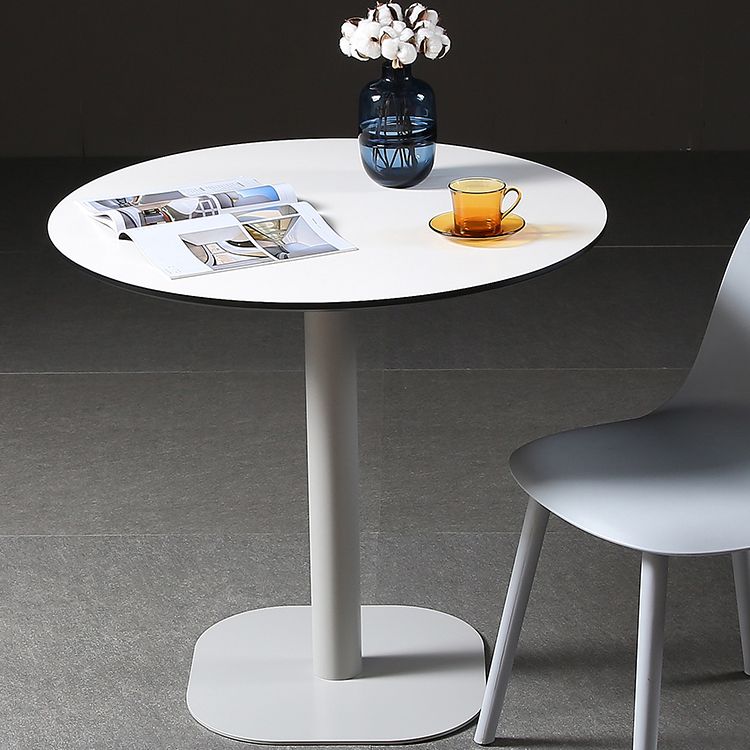 台座ベースのある金属工業用ダイニングテーブルで製造された木製のトップテーブル