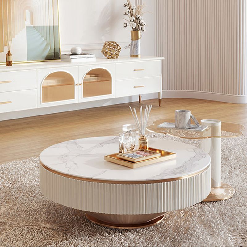 Geen verontrustende salontafel Leistenen voetstuk Glam salontafel