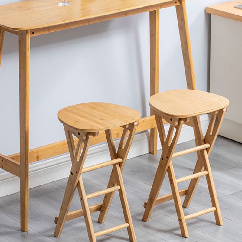 Indoor Minimalism Armless Wood Barstools Folding Counter Stools, 1 Piece Clearhalo 'Bar Furniture' 'Bar Stools' 'bar_stools' 'furn' 'furn_bar_stools' 'furniture_bar_stools' 'Kitchen & Dining Furniture' 'kitchen&dining_furn' 'kitchen' 'kitchen_furn' Furniture' 1200x1200_a7967488-d0bd-4fe8-bad1-e62fc0f7ec60