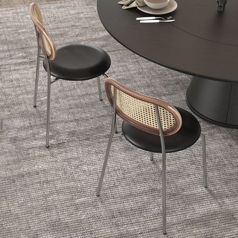 Industrial Style Open Back Side Chair Faux Leather Dining Chairs Clearhalo ' kitchen&dining_furn' 'Dining Chairs' 'Dining Tables & Seating' 'dining_chair' 'furn' 'furn_dining_chair' 'Furniture' 'furniture_dining_chair' 'Kitchen & Dining Furniture' 'kitchen' 1200x1200_a796d9af-fdc4-48bd-88c9-91a4101e4404