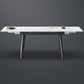 Modern Style White Dining Table Rectangle Sintered Stone Drop-Leaf Dining Table with 4 Legs Clearhalo ' dining_table' 'Dining Tables & Seating' 'Dining Tables' 'furn' 'furn_dining_table' 'Furniture' 'furniture_dining_table' 'Kitchen & Dining Furniture' 'kitchen&dining_furn' 'kitchen' 'kitchen_dining_table' 1200x1200_a79704a2-26ff-4d4d-9243-e711e09fcbce