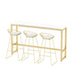 Glam Wood Counter Table with Rectangle Table Top Trestle Table - 41.3" H Clearhalo 'Bar Furniture' 'Bar Tables' 'bar_tables' 'furn' 'furn_bar_tables' 'Furniture' 'furniture_bar_tables' 'Kitchen & Dining Furniture' 1200x1200_a79db125-0f13-4c56-8997-11cad778d2ed