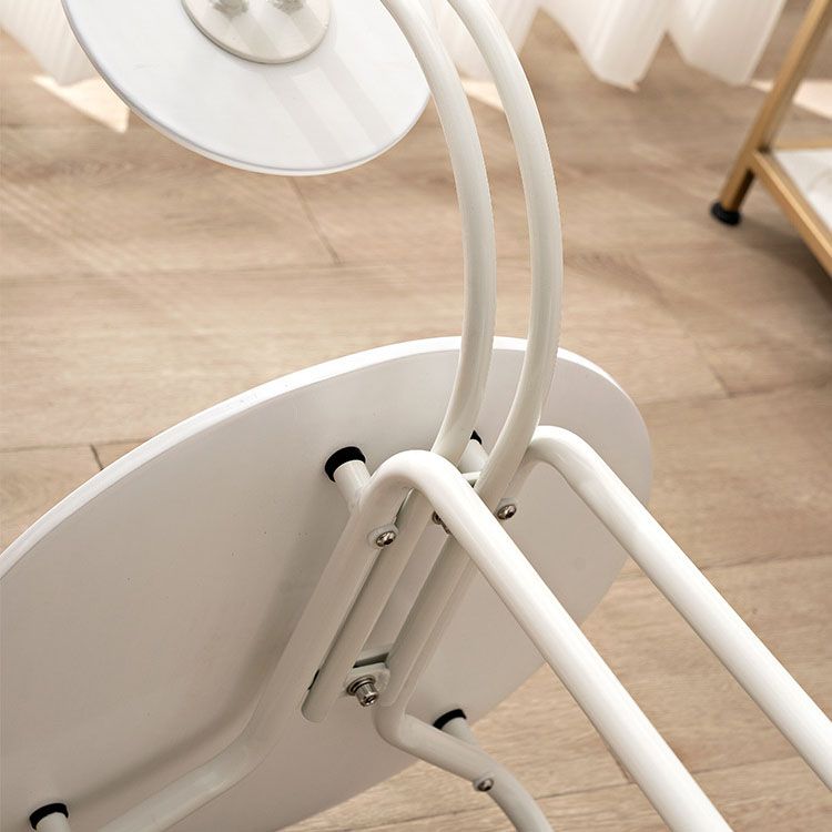 Moderne armloze eetkamerstoel metalen frame open rug eetkamerstoel voor eetkamer