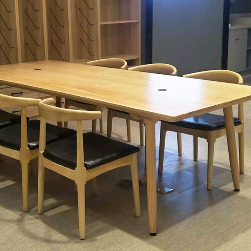 Modern Wood Office Desk Rectangular Shape Task Desk con 4 patas para el hogar