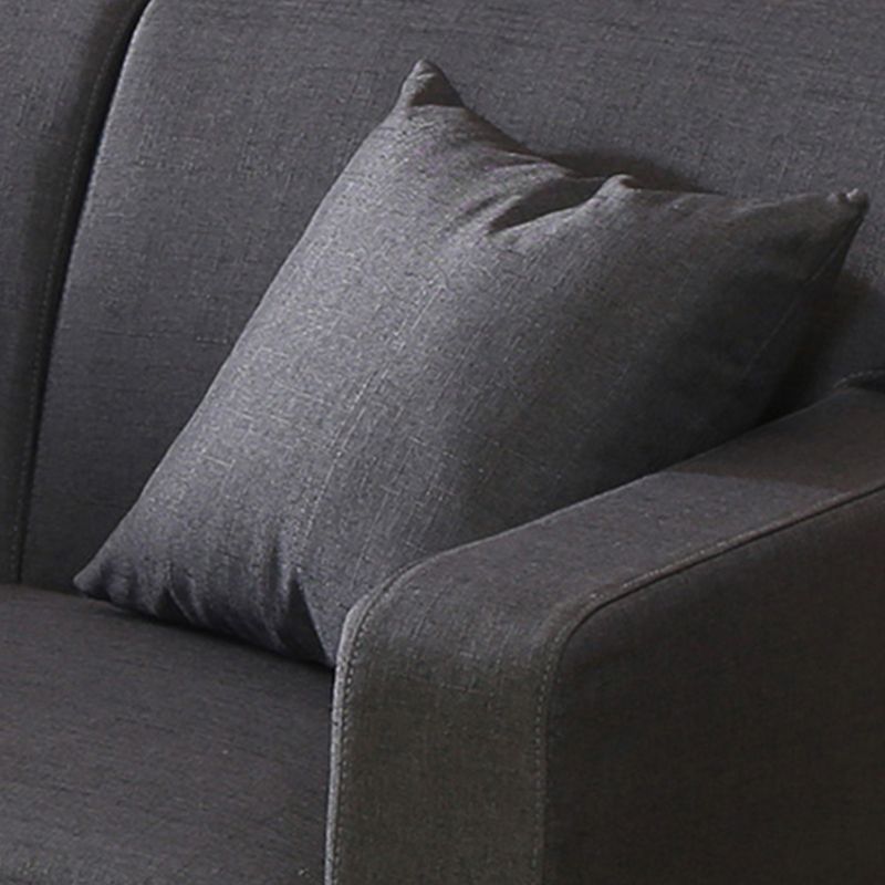 32.67 "wリネンスクエアアームソファ2つの枕と現代標準ソファ