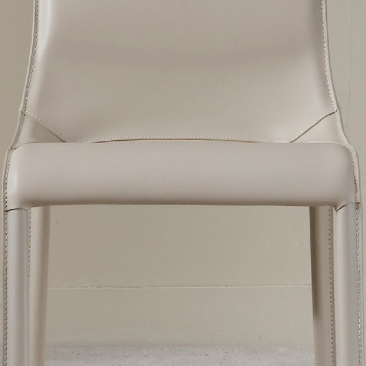 Contemporary Leather Dining Armless Chair Metal Dining Chair for Restaurant Use