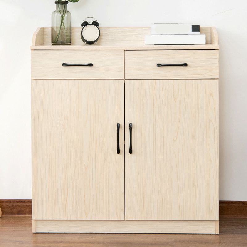 35.4" Tall 2 - Door and 2 - Drawer Accent Cabinet Faux Wood Storage Cabinet Clearhalo 'Cabinets & Chests' 'cabinets_chests' 'furn' 'furn_cabinets_chests' 'Furniture' 'Living Room Furniture' 1200x1200_a7a01c16-ce22-4f4c-9b73-5c60d78fd184