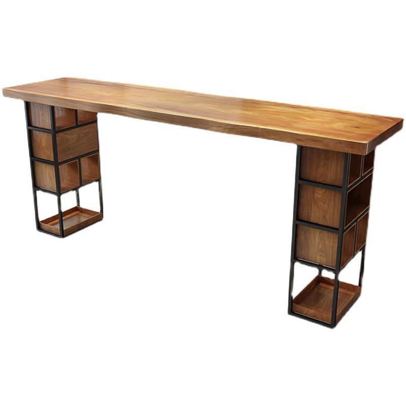 Rectangle Bar Table Contemporary Wood Bar Table with Sled Base Clearhalo 'Bar Furniture' 'Bar Tables' 'bar_tables' 'furn' 'furn_bar_tables' 'Furniture' 'furniture_bar_tables' 'Kitchen & Dining Furniture' 1200x1200_a7a10b66-65fb-4bf1-9e5c-5df2773c52f9