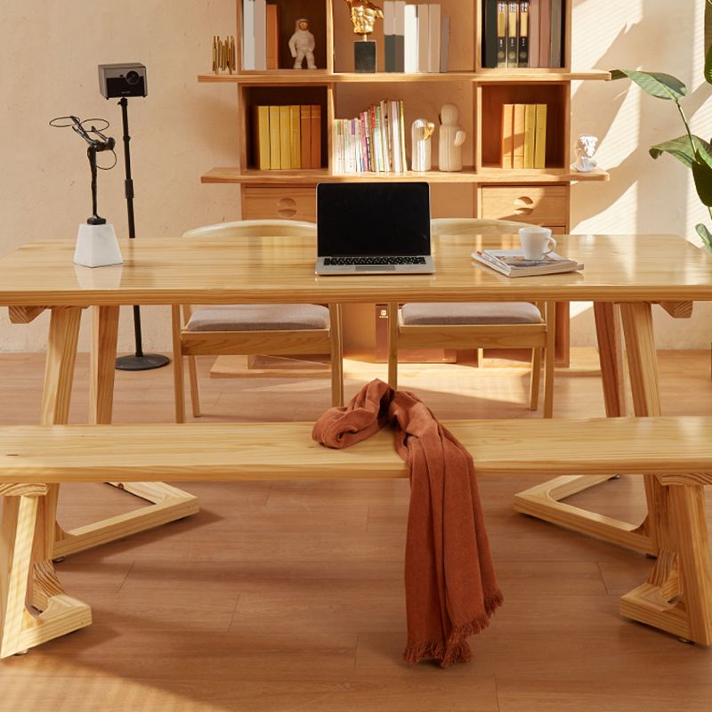 Bureau de bureau en bois contemporain Bureau de tâche de forme rectangulaire pour le bureau