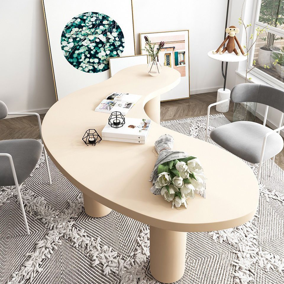 Home eigentijdse schrijfbureau massief hout bureau met benen