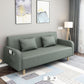 Convertible Modern Fabric Sofa Wood Legs Square Arm 2/3 Seater Sofa Clearhalo 'furn' 'furn_sofas' 'Furniture' 'furniture_sofas' 'kitchen' 'kitchen_sofas' 'Living Room Furniture' 'Sofa' 'sofas' 1200x1200_a7a27891-79fc-4b18-9602-ac35cb4aac18