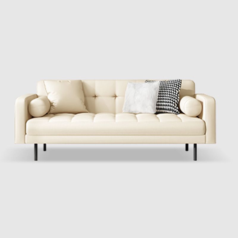 Glam Tufted Biscuit Back Standard Living Room Faux Leather Sofa Clearhalo 'furn' 'furn_sofas' 'Furniture' 'Living Room Furniture' 'Sofa' 'sofas' 1200x1200_a7a329d4-9e4d-4dc7-a058-89a512ea8cae