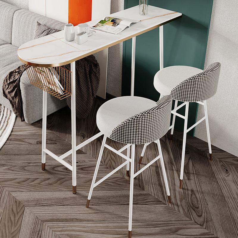 Indoor 1/2/3 Pieces Table and Stool Set Glam Trestle Stone Top Bar Table Set Clearhalo 'Bar Furniture' 'furn' 'furn_home_bar_bar_sets' 'Furniture' 'Home Bars & Bar Sets' 'home_bar_bar_sets' 'Kitchen & Dining Furniture' 1200x1200_a7a4d1f3-beb5-4804-bf91-0f48a1e13e34