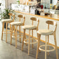 Contemporary Low Back Rubberwood Stool Matte Finish Upholstered Bar Stools Clearhalo 'Bar Furniture' 'Bar Stools' 'bar_stools' 'furn' 'furn_bar_stools' 'Furniture' 'furniture_bar_stools' 'Kitchen & Dining Furniture' 1200x1200_a7a52735-6405-4c5c-a52d-7aa048d6a9eb