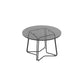 Moderne 11,8 "H ronde glazen salontafel ijzeren abstracte cocktailtafel