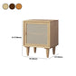 Modern Rattan Nightstand Lower Shelf Bedside Cabinet with Door for Bedroom Clearhalo 'Bedroom Furniture' 'furn' 'furn_night_stand' 'Furniture' 'night_stand' 'Nightstands' 1200x1200_a7a7bc1a-5f3d-40c7-b0df-a07e810b382f