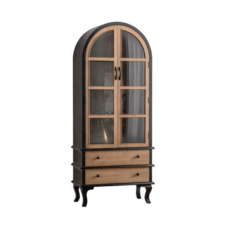 Traditional Display Stand Solid Wood Glass Doors Hutch Cabinet for Bedroom Clearhalo 'Display & China Cabinets' 'display_china_cabinets' 'furn' 'furn_display_china_cabinets' 'Furniture' 'Kitchen & Dining Furniture' 1200x1200_a7a8c2bb-41d4-41dd-affe-56f6c5c330fd