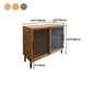 Solid Wood Sliding Doors Buffet 39.5"L Modern Living Room Buffet Stand Clearhalo 'buffet_sideboard' 'Buffets & Sideboards' 'furn' 'furn_buffet_sideboard' 'Furniture' 'Kitchen & Dining Furniture' 1200x1200_a7a8f16a-2a3b-4d91-a6cf-7f851a21aad5