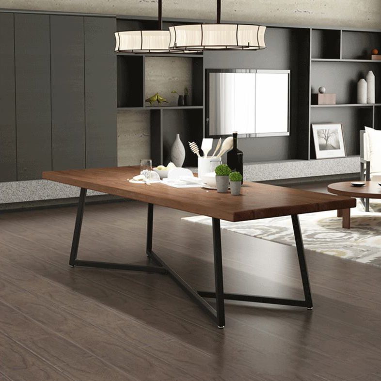 Juego de mesa de madera rectangular industrial 1/2/7 piezas de comedor para cocina