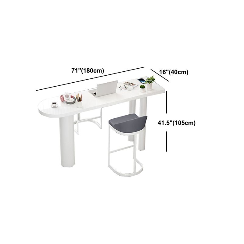 Stone Top Bar Dining Table Contemporary White Bar Dining Table with 3 Legs Clearhalo 'Bar Furniture' 'Bar Tables' 'bar_tables' 'furn' 'furn_bar_tables' 'Furniture' 'furniture_bar_tables' 'Kitchen & Dining Furniture' 1200x1200_a7ab1f1b-bf23-4e8f-b5a2-b8bceef1cc17