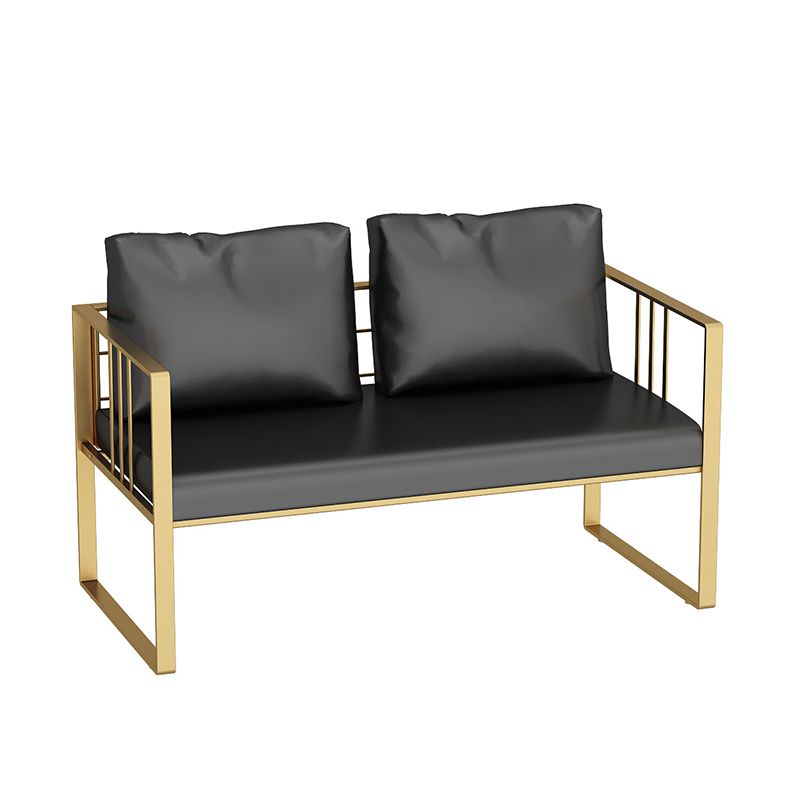 25,59 "H faux cuir carré canapé de bras carré contemporain canapé standard