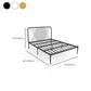 Minimalistisch ijzeren open frame bed luxueus metalen prinsesbed frame