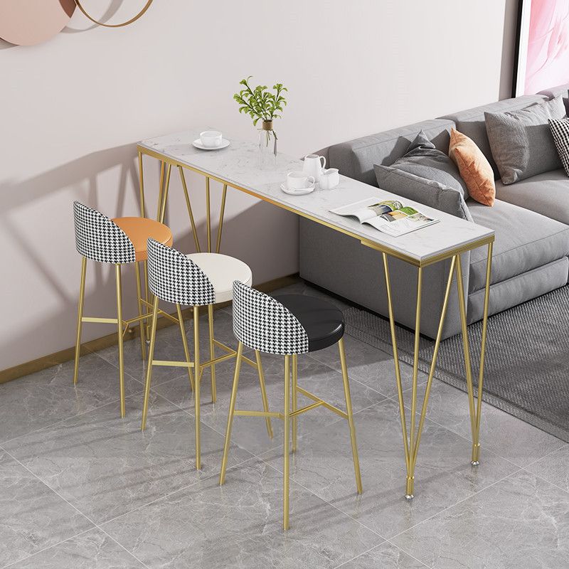 長方形パブテーブルグラム人造大理石トップバーテーブルカフェと休憩室用