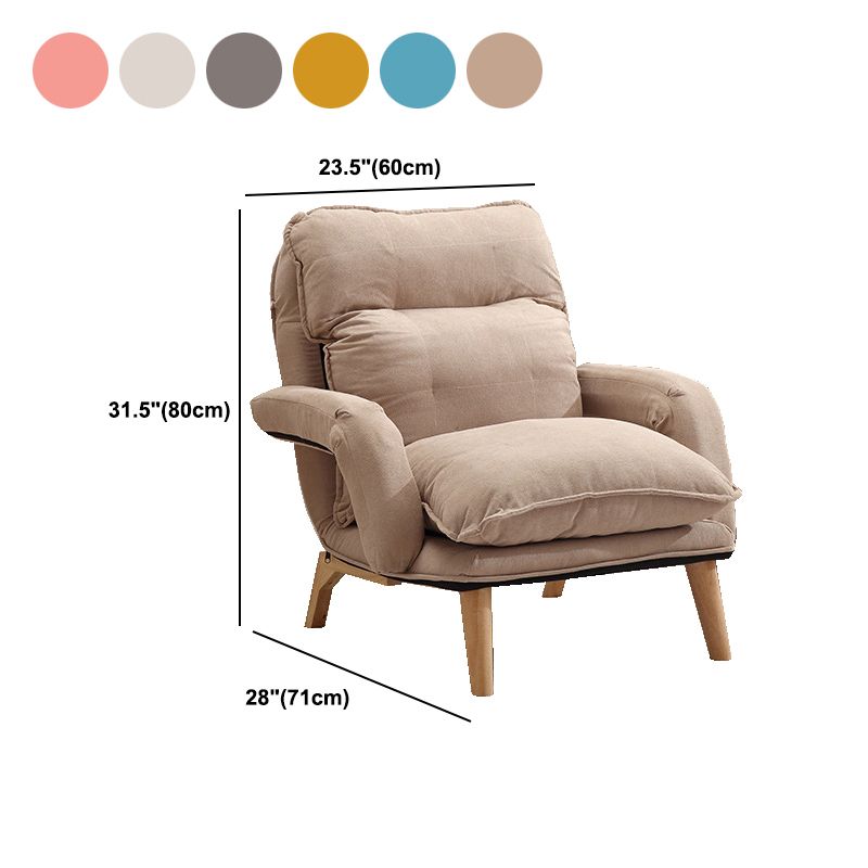 Chaise convertible en velours avec chaise de bras arrière cousu pour appartement