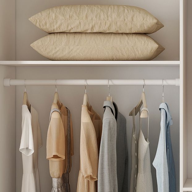 White Mirrored Finish Wardrobe Cabinet Modern Engineered Wood Wardrobe Clearhalo 'Armoires & Wardrobes' 'armoires_wardrobes' 'Bedroom Furniture' 'furn' 'furn_armoires_wardrobes' 'Furniture' 1200x1200_a7ae7f4d-366d-48d6-b47d-920734c5c01a