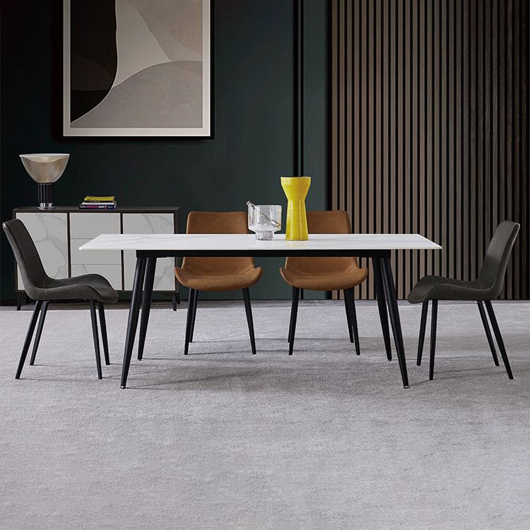 モダンスタイルの焼結型ダイニングラウンドテーブルセット1/4/5ピースダイニングセット