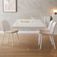 Sintered Stone Top Acrylic Base Dining Table Contemporary Rectangle Table for Home