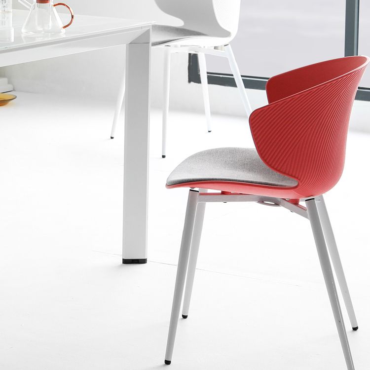 Contemporary Style Dining Chair Armless Wingback Side Chairs with Metal Legs Clearhalo ' kitchen&dining_furn' 'Dining Chairs' 'Dining Tables & Seating' 'dining_chair' 'furn' 'furn_dining_chair' 'Furniture' 'furniture_dining_chair' 'Kitchen & Dining Furniture' 'kitchen' 1200x1200_a7b1d462-0462-4471-88a2-9287ca72c5a1