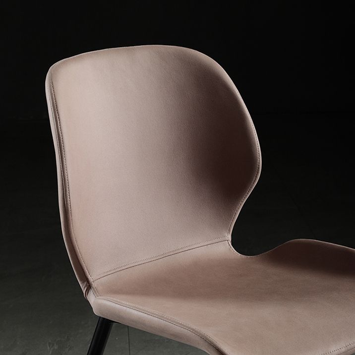 Scandinavian Style Linen Fabric Dining Chair Solid Back Armless Dining Chairs (Set of 2) Clearhalo ' kitchen&dining_furn' 'Dining Chairs' 'Dining Tables & Seating' 'dining_chair' 'furn' 'furn_dining_chair' 'Furniture' 'furniture_dining_chair' 'Kitchen & Dining Furniture' 'kitchen' 1200x1200_a7b34837-a46b-494e-bac1-bb283aee7db5