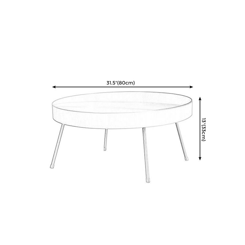 Mid-century Modern 4 Legs Cocktail Table Metal Round Coffee Table Clearhalo 'Coffee & Accent Tables' 'End & Side Tables' 'end_side_table' 'end_side_tables' 'furn' 'furn_end_side_tables' 'Furniture' 'furniture_end_side_table' 'Living Room Furniture' 1200x1200_a7b37e99-6fe1-440f-b79d-c76611ce8b03