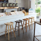 Coffee Shop Contemporary Wood Seat Barstool Wood 4 Legs Bar Stool with Pedal Clearhalo 'Bar Furniture' 'Bar Stools' 'bar_stools' 'furn' 'furn_bar_stools' 'Furniture' 'Kitchen & Dining Furniture' 1200x1200_a7b5114b-9e1b-4244-95bd-b1cfa724c0be