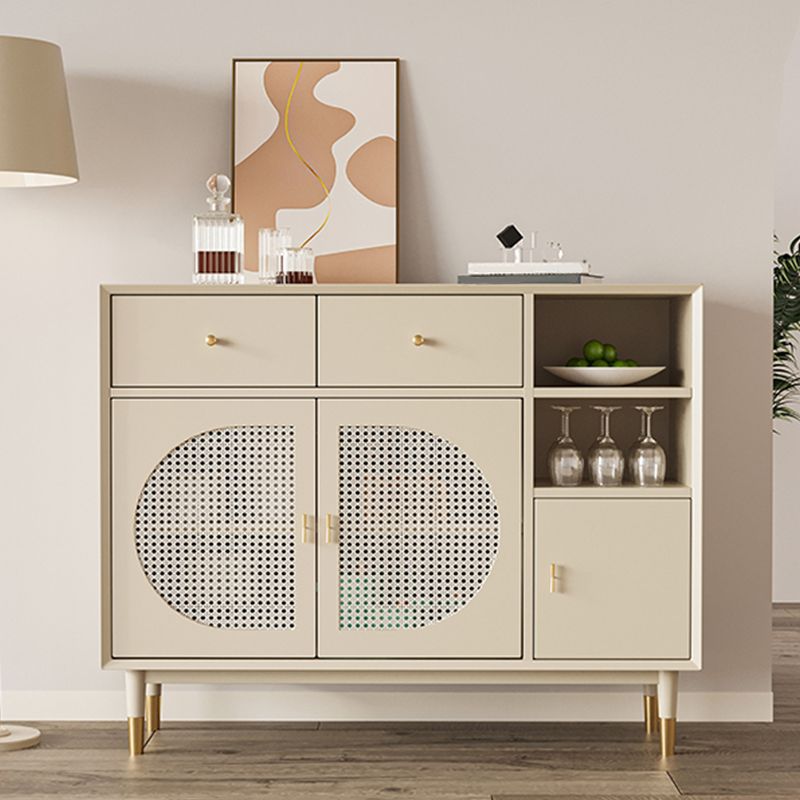 Mesa del aparador de madera diseñada con cajones de comedor glamoroso