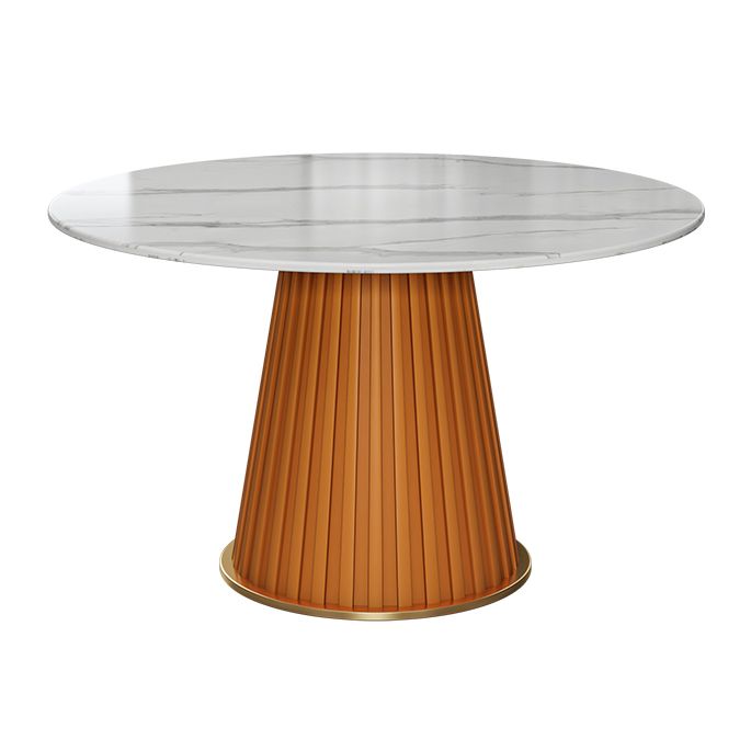 家のための伝統的な豪華なダイニングテーブル焼結石の丸いテーブル