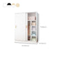 Wood Frame Wardrobe Freestanding Wardrobe Armoire with Shelves and Clothes Rail