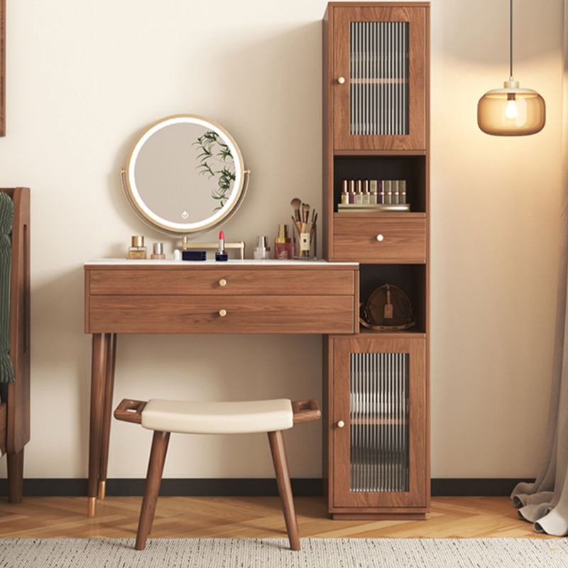 Modern Solid Wood Table Makeup Vanity with Drawers for Bedroom Clearhalo 'Bedroom Furniture' 'furn' 'furn_makeup_vanities' 'Furniture' 'Makeup Vanities' 'makeup_vanities' 1200x1200_a7b81a5e-0902-4173-82fe-18d130803ab8