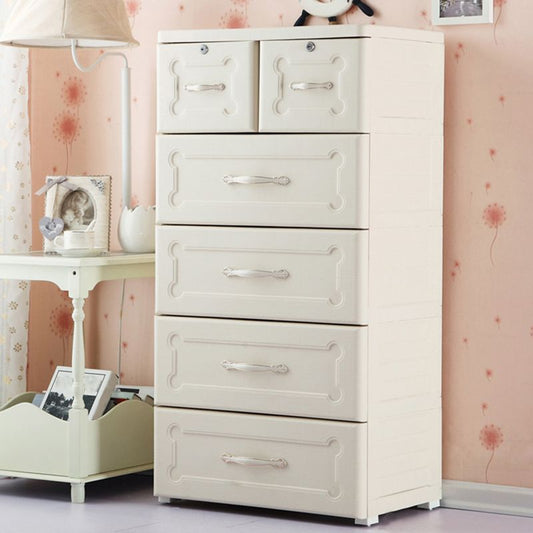 Plastic Storage Cabinet with Drawers Modern Cabinet for Home
